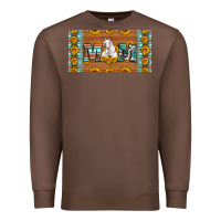 Chestnut mom goat sunflowers license plate Premium Sweatshirt - Artiststas