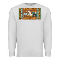 Dove Grey mom goat sunflowers license plate Premium Sweatshirt - Artiststas
