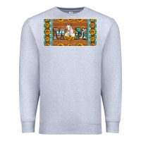 Heather Grey mom goat sunflowers license plate Premium Sweatshirt - Artiststas