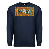 Navy mom goat sunflowers license plate Premium Sweatshirt - Artiststas