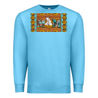Ocean Blue mom goat sunflowers license plate Premium Sweatshirt - Artiststas
