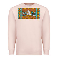 Pale Pink mom goat sunflowers license plate Premium Sweatshirt - Artiststas