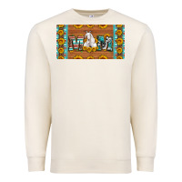 Sandshell mom goat sunflowers license plate Premium Sweatshirt - Artiststas