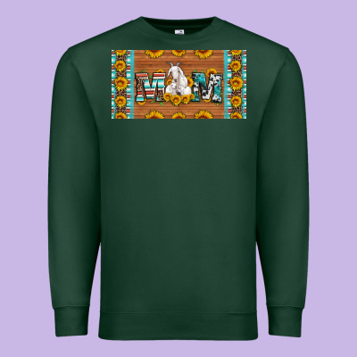 Mom Goat Sunflowers License Plate Premium Sweatshirt Designed By Artiststas