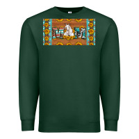 Sports Green mom goat sunflowers license plate Premium Sweatshirt - Artiststas