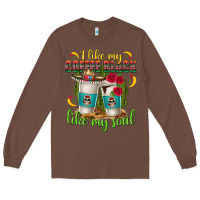 Chestnut I Like My Coffee Black Like My Soul Long Sleeve Tee - texasbilliewilder