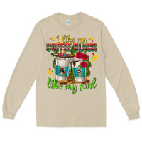 Mushroom I Like My Coffee Black Like My Soul Long Sleeve Tee - texasbilliewilder