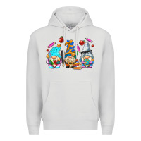 Dove Grey teacher gnomes Premium Hoodie - AdoDesignShop
