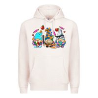 Pale Pink teacher gnomes Premium Hoodie - AdoDesignShop
