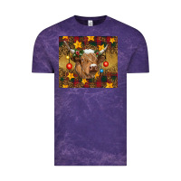 Cloud Purple Christmas cow Vintage Tee - RanaPortraitStore