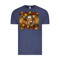 Vintage Denim Christmas cow Vintage Tee - RanaPortraitStore
