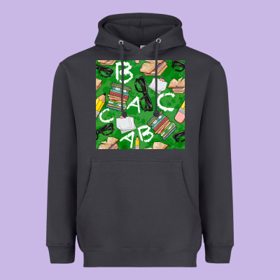 English Class Seamless Pattern Heavyweight Hoodie Designed By Bundleandbundleshop