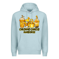 Blue Mist Childhood Cancer Awareness coffee cups Premium Hoodie - NancyCooperArtShop