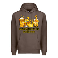 Coffee Childhood Cancer Awareness coffee cups Premium Hoodie - NancyCooperArtShop