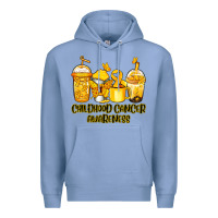 Colony Blue Childhood Cancer Awareness coffee cups Premium Hoodie - NancyCooperArtShop