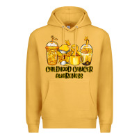 Mustard Childhood Cancer Awareness coffee cups Premium Hoodie - NancyCooperArtShop