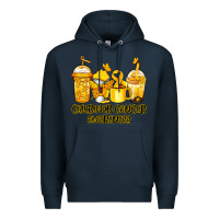 Navy Childhood Cancer Awareness coffee cups Premium Hoodie - NancyCooperArtShop