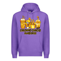 Purple Childhood Cancer Awareness coffee cups Premium Hoodie - NancyCooperArtShop