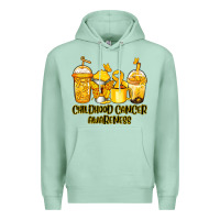 Seafoam Childhood Cancer Awareness coffee cups Premium Hoodie - NancyCooperArtShop
