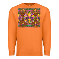 Carrot mardi gras sunflowers fleur, de lis glitter leopard background Premium Sweatshirt - Artiststas
