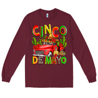 Burgundy cinco de mayo truck Long Sleeve Tee - Zillion Design Studio