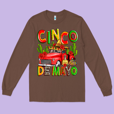 Cinco De Mayo Truck Long Sleeve Tee Designed By Zillion Design Studio