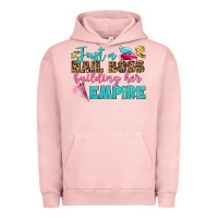 Pigment Salmon just a nail boss building her empire bbs Urban Hoodie - BundleAndBundleShop
