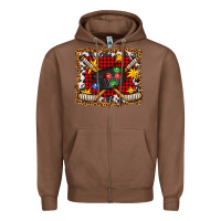 Chestnut hockey christmas with lights and stars Zipper Hoodie - FaDigitalArtStudio