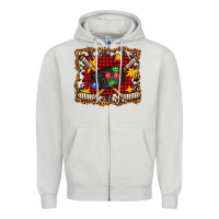 Dove Grey hockey christmas with lights and stars Zipper Hoodie - FaDigitalArtStudio