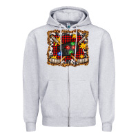 Heather Grey hockey christmas with lights and stars Zipper Hoodie - FaDigitalArtStudio