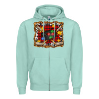 Seafoam hockey christmas with lights and stars Zipper Hoodie - FaDigitalArtStudio