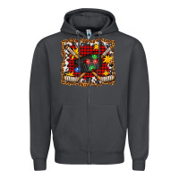 Smoke hockey christmas with lights and stars Zipper Hoodie - FaDigitalArtStudio