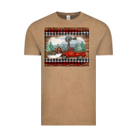 Vintage Coffee christmas farm and truck Vintage Tee - RanaPortraitStore
