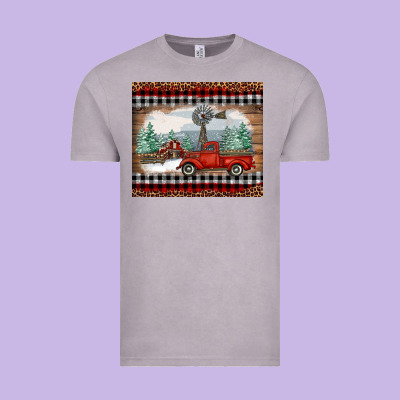 Vintage Tee christmas farm and truck