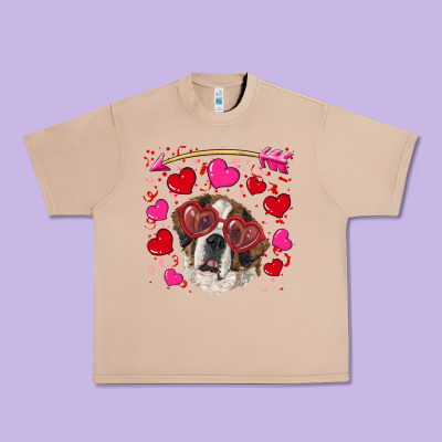 Valentine's Day  Saint Bernard Dog Urban Heavy Tee Designed By Ranaportraitstore