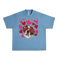 Pebble Blue valentine's day  saint bernard dog Urban Heavy Tee - RanaPortraitStore