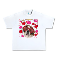 White valentine's day  saint bernard dog Urban Heavy Tee - RanaPortraitStore