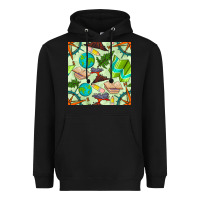 Black geography class seamless pattern Heavyweight Hoodie - BundleAndBundleShop