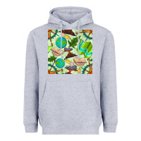 Heather Grey geography class seamless pattern Heavyweight Hoodie - BundleAndBundleShop