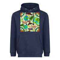 Navy geography class seamless pattern Heavyweight Hoodie - BundleAndBundleShop