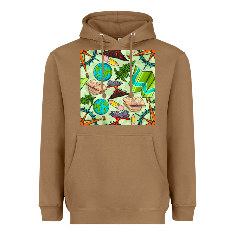 Geography Class Seamless Pattern Heavyweight Hoodie by BundleAndBundleShop | Teevron