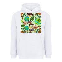 White geography class seamless pattern Heavyweight Hoodie - BundleAndBundleShop