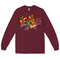 Burgundy cinco de mayo teacher Long Sleeve Tee - Zillion Design Studio