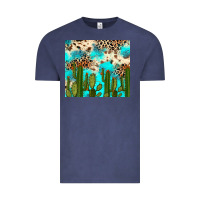Cactus Turquoise Leopard Cowhide Tumbler Rana Vintage Tee | Teevron