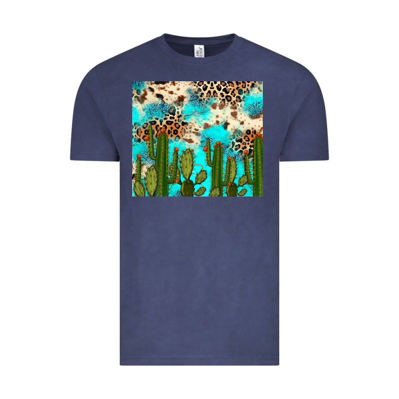 Cactus Turquoise Leopard Cowhide Tumbler Rana Vintage Tee by RanaPortraitStore | Teevron