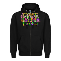 Black fat tuesday Zipper Hoodie - RacoonDesign