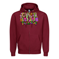 Burgundy fat tuesday Zipper Hoodie - RacoonDesign