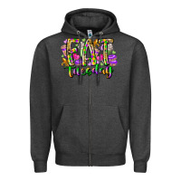 Charcoal Heather fat tuesday Zipper Hoodie - RacoonDesign