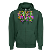 Sports Green fat tuesday Zipper Hoodie - RacoonDesign