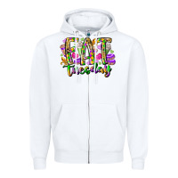 White fat tuesday Zipper Hoodie - RacoonDesign